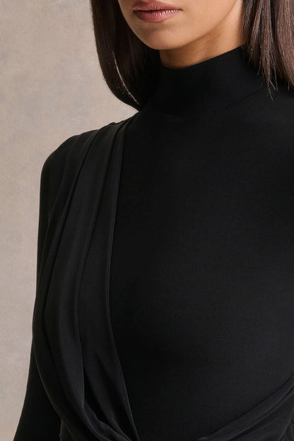Havenna | Black High-Neck Jumpsuit