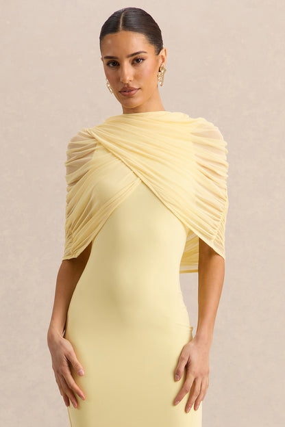 Magoria | Lemon Mesh Round-Neck Cape