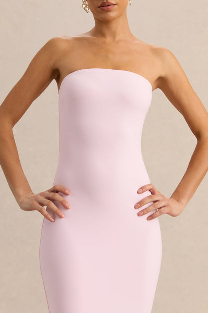 Melva | Light Pink Bandeau Maxi Dress