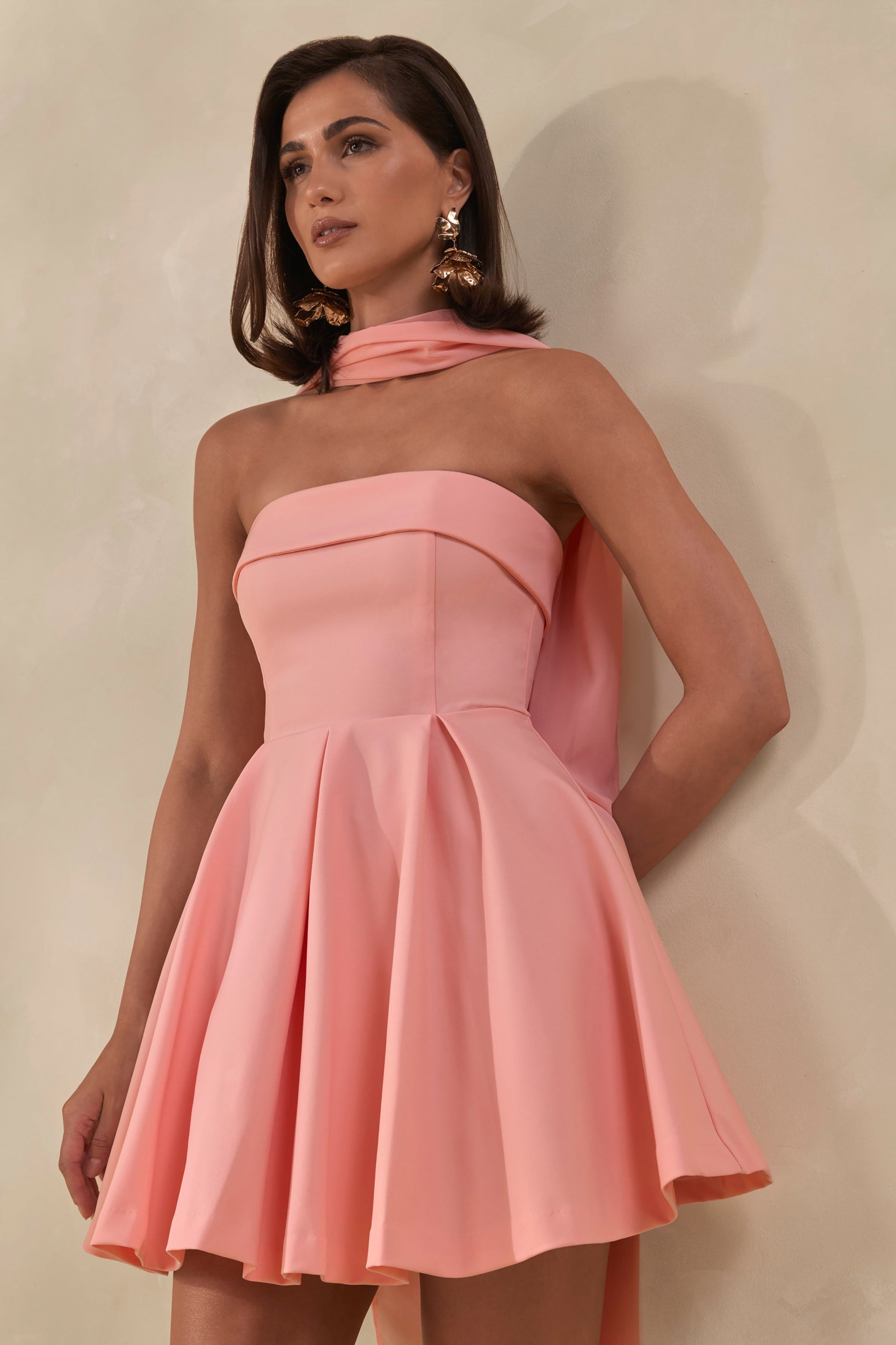 Bruna | Light Pink Chiffon Scarf