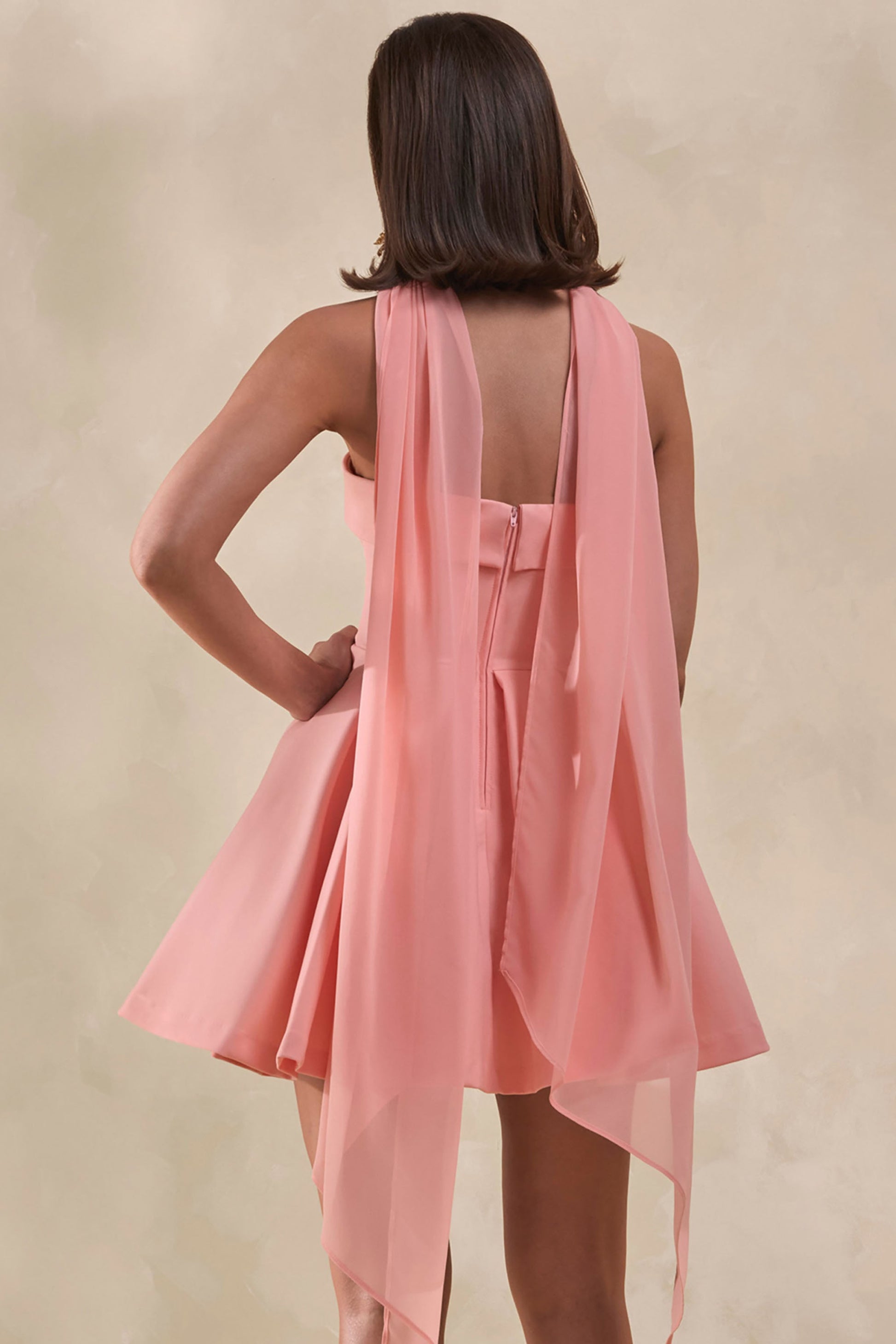 Bruna | Light Pink Chiffon Scarf