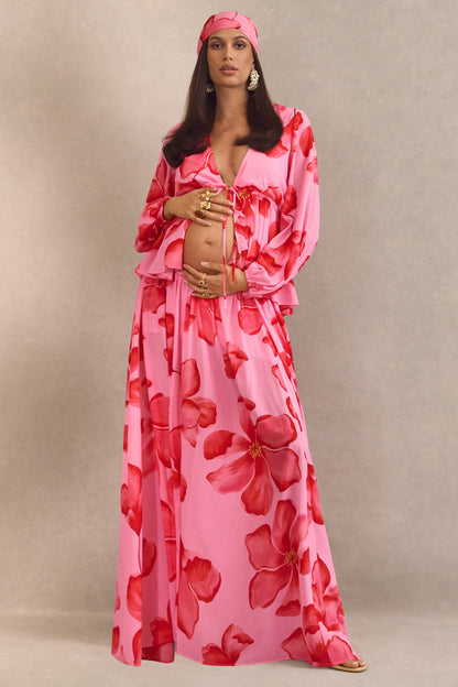 Asella | Pink Chiffon Maxi Skirt