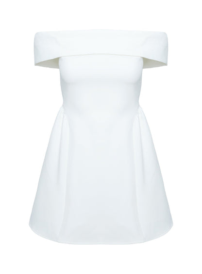 Main Character Strapless Mini Dress White