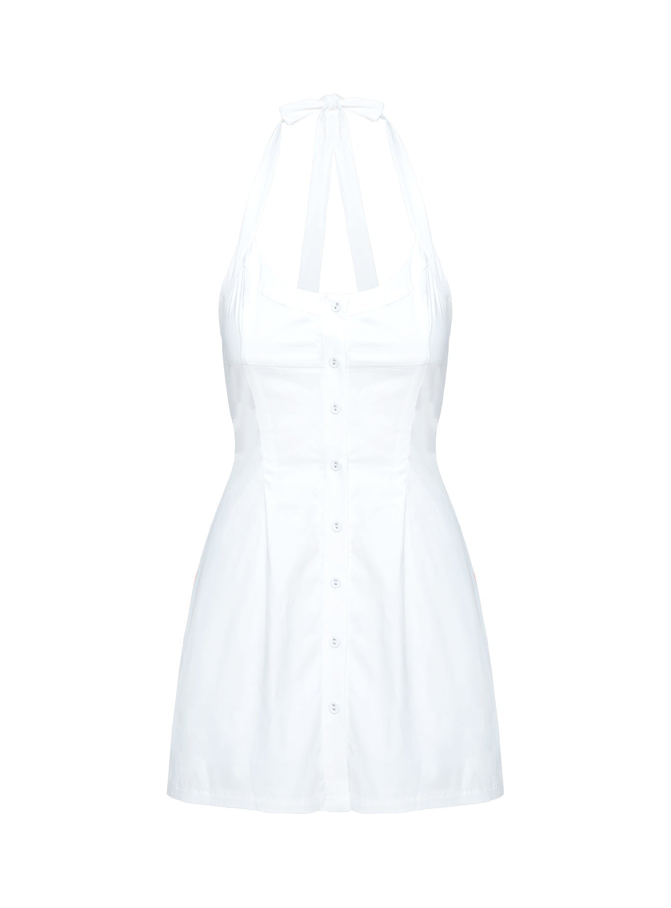 Mallorie Halter Mini Dress White