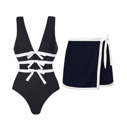 Black & White One-Piece Swimsuit