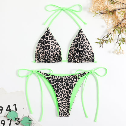 Lace Print Bikini Set