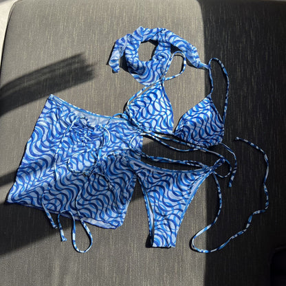 Drawstring Strap Bikini Set