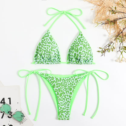 Lace Print Bikini Set