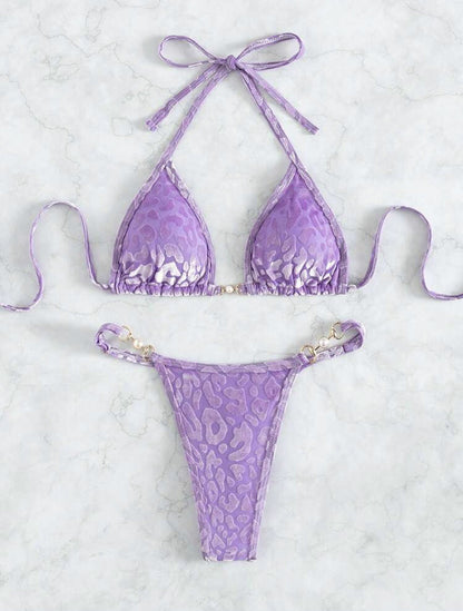 Pearl Trim Bikini Set
