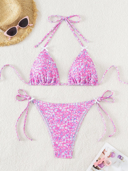 Floral Bow Bikini Set