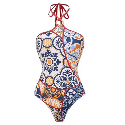 Halterneck One-Piece Swimsuit