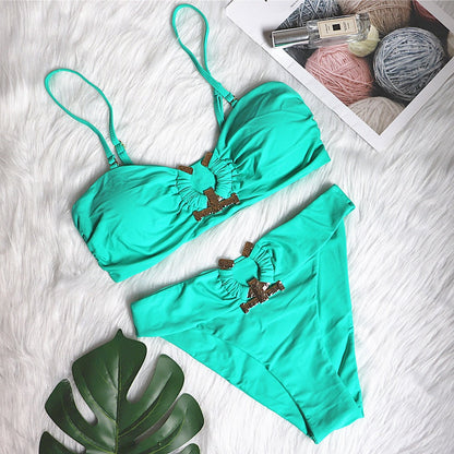 Metal Embellished One-Piece Swimsuit