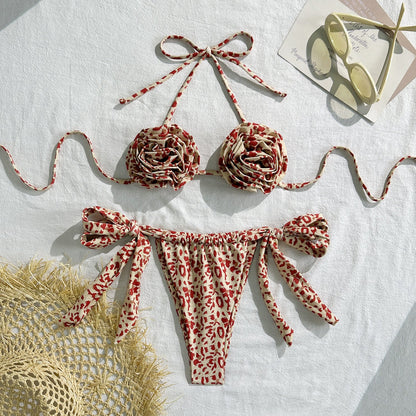Leopard Print Bikini Set