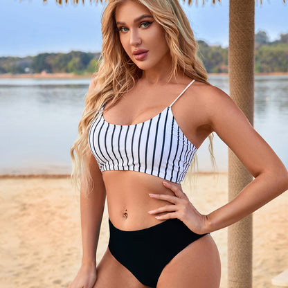 Fitted Slit Bikini Set