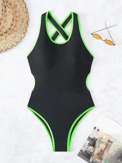 Modest Open Back Bikini Set