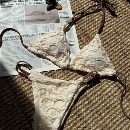 Open Back Mesh Bikini Set