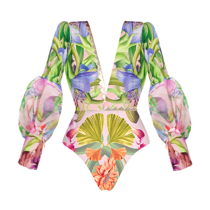 Halterneck Bubble One-Piece Swimsuit
