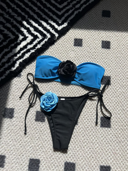 Colorblock Bikini Set