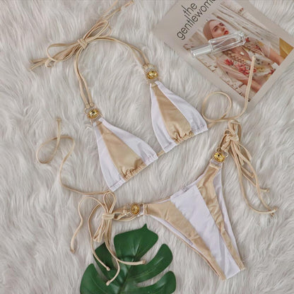 Crystal Diamond Bikini Set