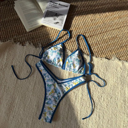 Leopard Slit Bikini Set