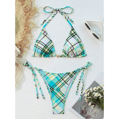 Lace Print Bikini Set