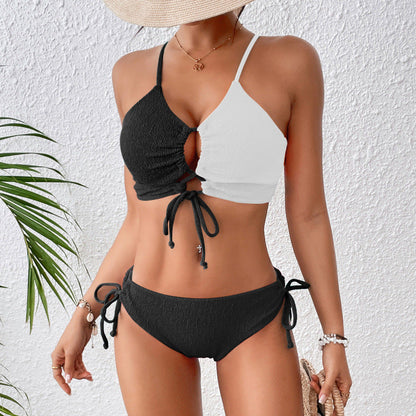 Colorblock Bikini Set