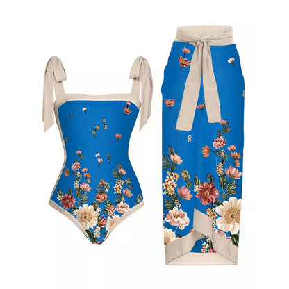 Mesh Two-Piece One-Piece Swimsuit