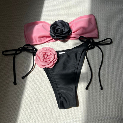 Colorblock Bikini Set