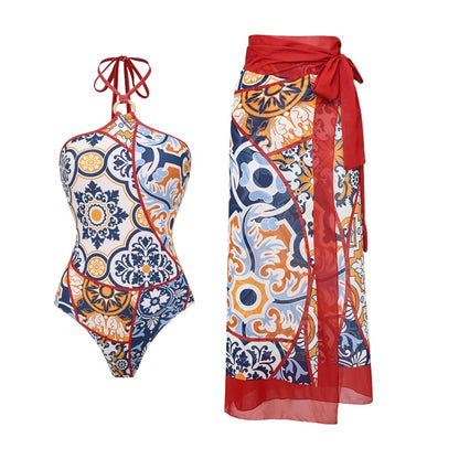 Halterneck One-Piece Swimsuit