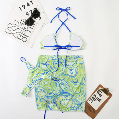 Mesh Slit Bikini Set