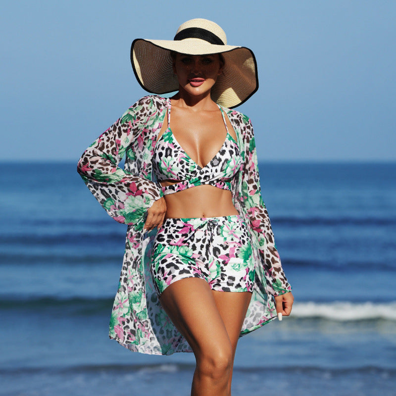 Slit Criss-Cross One-Piece Swimsuit