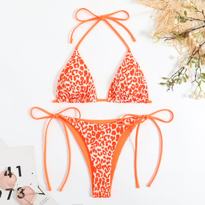 Lace Print Bikini Set