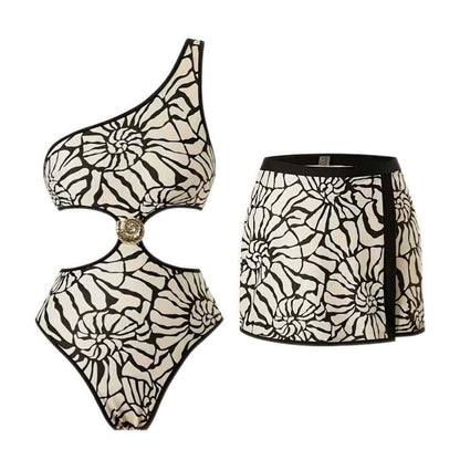 Asymmetric One-Piece Swimsuit