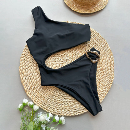 One-Shoulder One-Piece Swimsuit