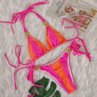 Crystal Diamond Bikini Set