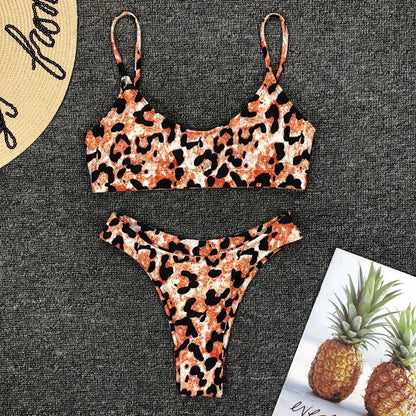 Leopard Print Bikini Set