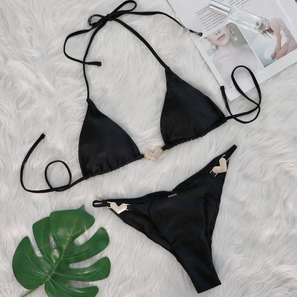 Heart Crystal One-Piece Swimsuit