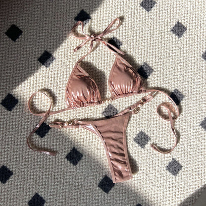Pearl Glossy Bikini Set