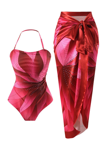 Digital Print Modest One-Piece Swimsuit