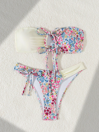 Lace-Up One-Piece Swimsuit