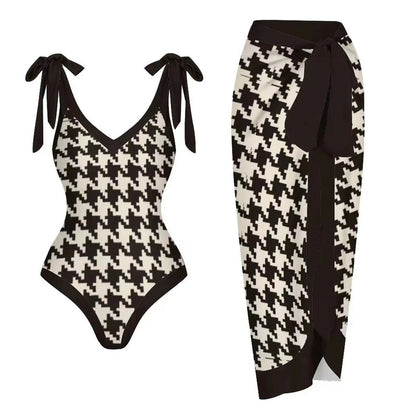 Chiffon Two-Piece One-Piece Swimsuit