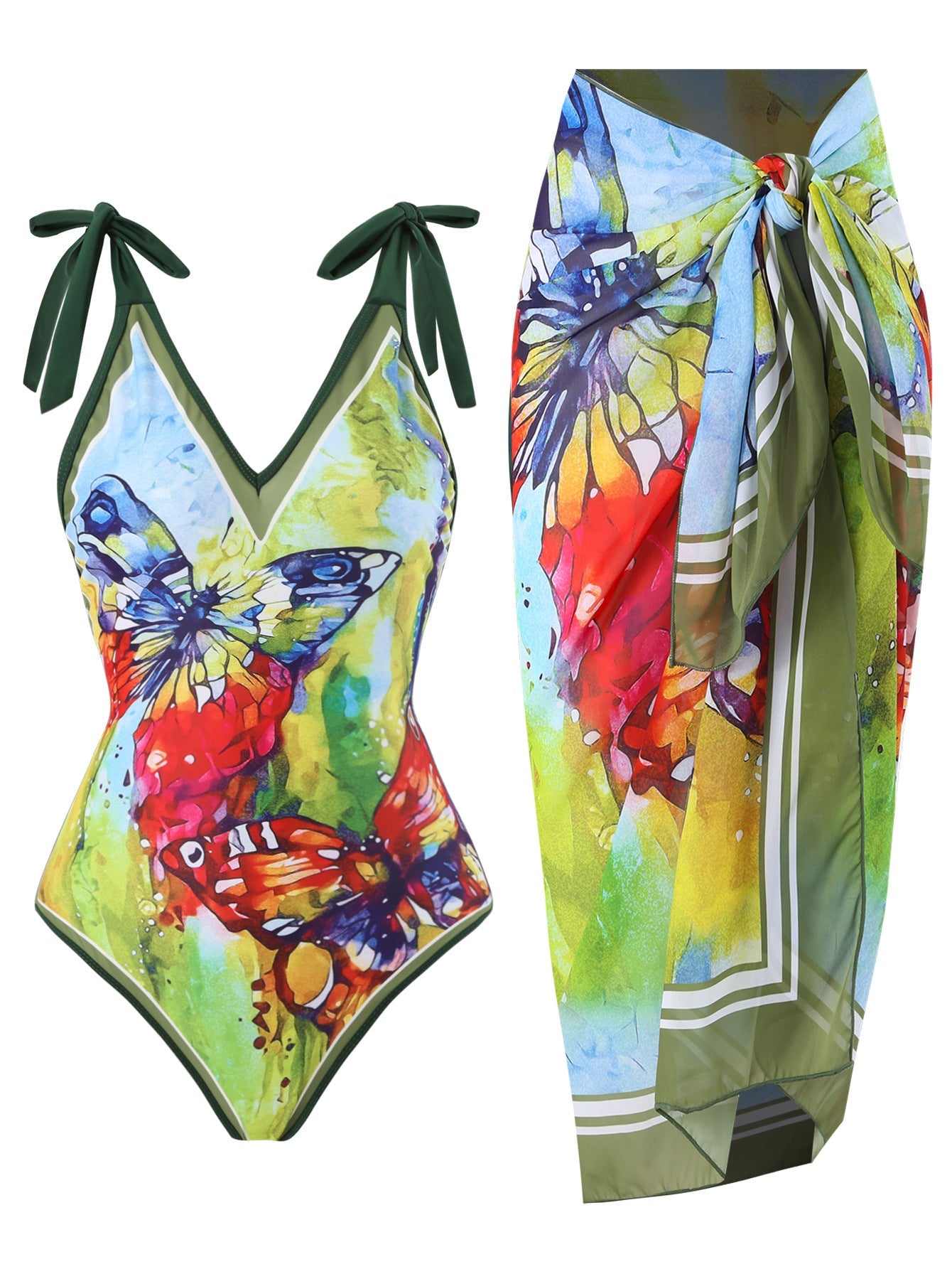 Print One-Piece Swimsuit