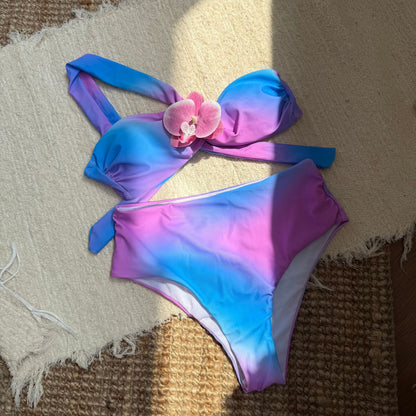 Ombre Print Bikini Set