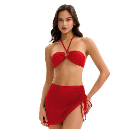 Open Back Triangle Bikini Set