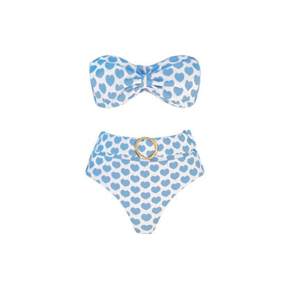 Heart Print One-Piece Swimsuit
