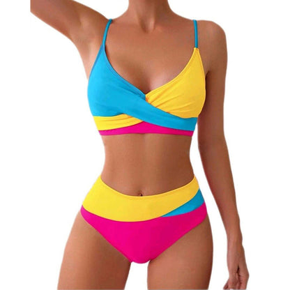 Colorblock Bikini Set
