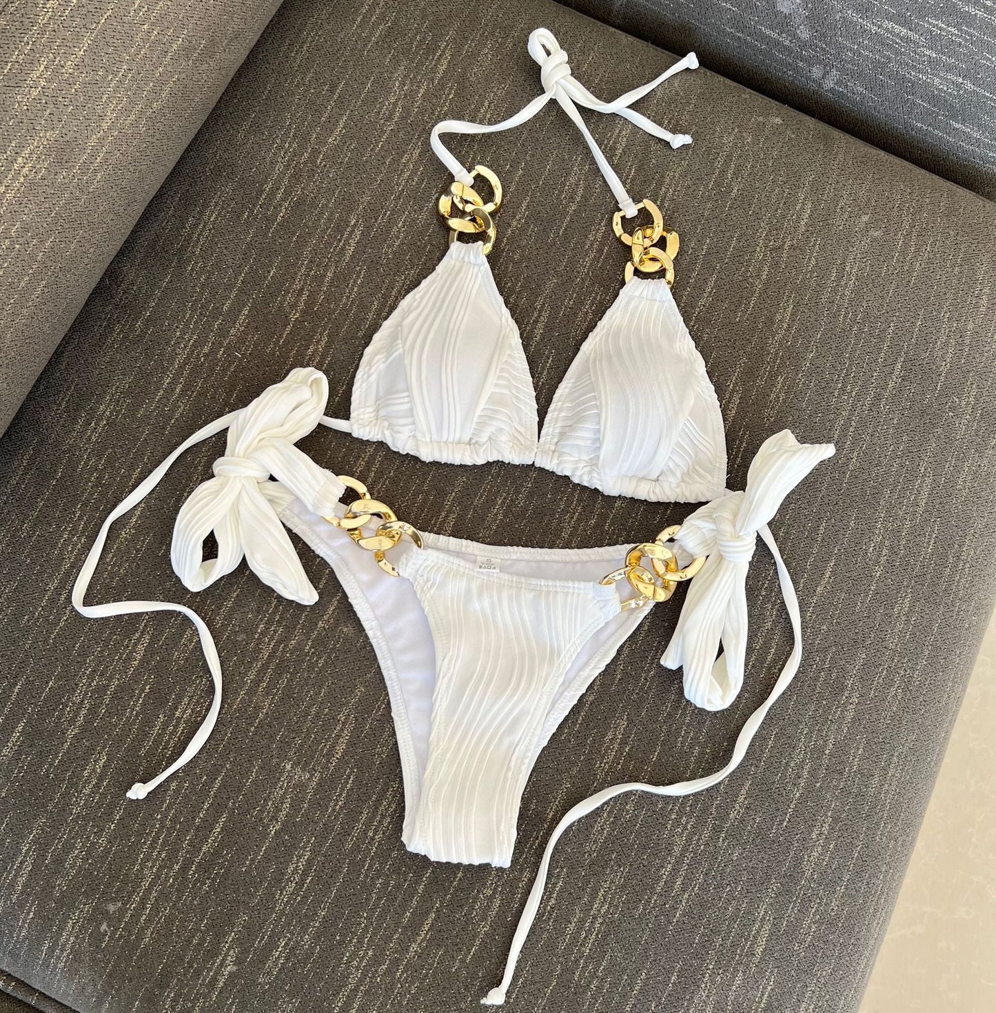 Chain Slit Bikini Set