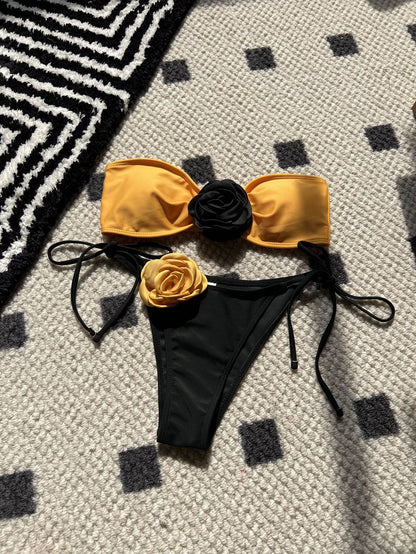Colorblock Bikini Set
