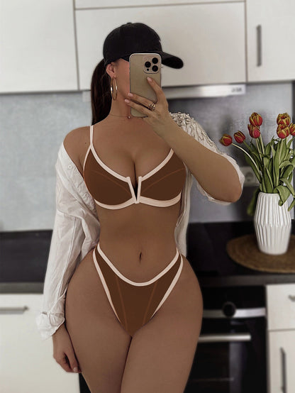 Open Back Bikini Set