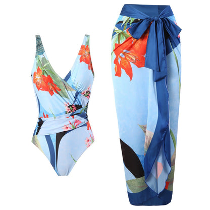 Criss-Cross One-Piece Swimsuit